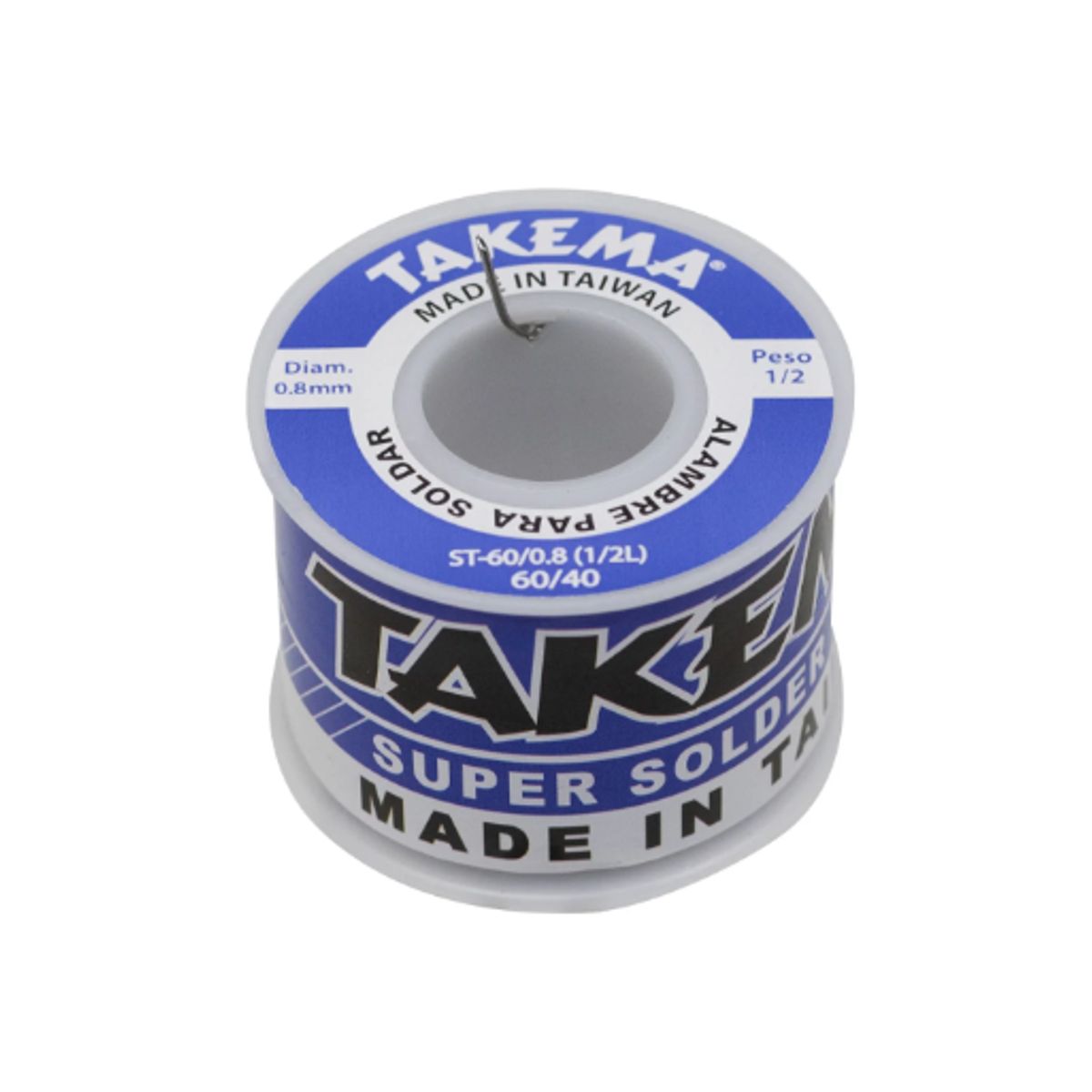 TAKEMA - Rollo de Estaño 6040 08mm 12 Libra ST-600812L TAKEMA