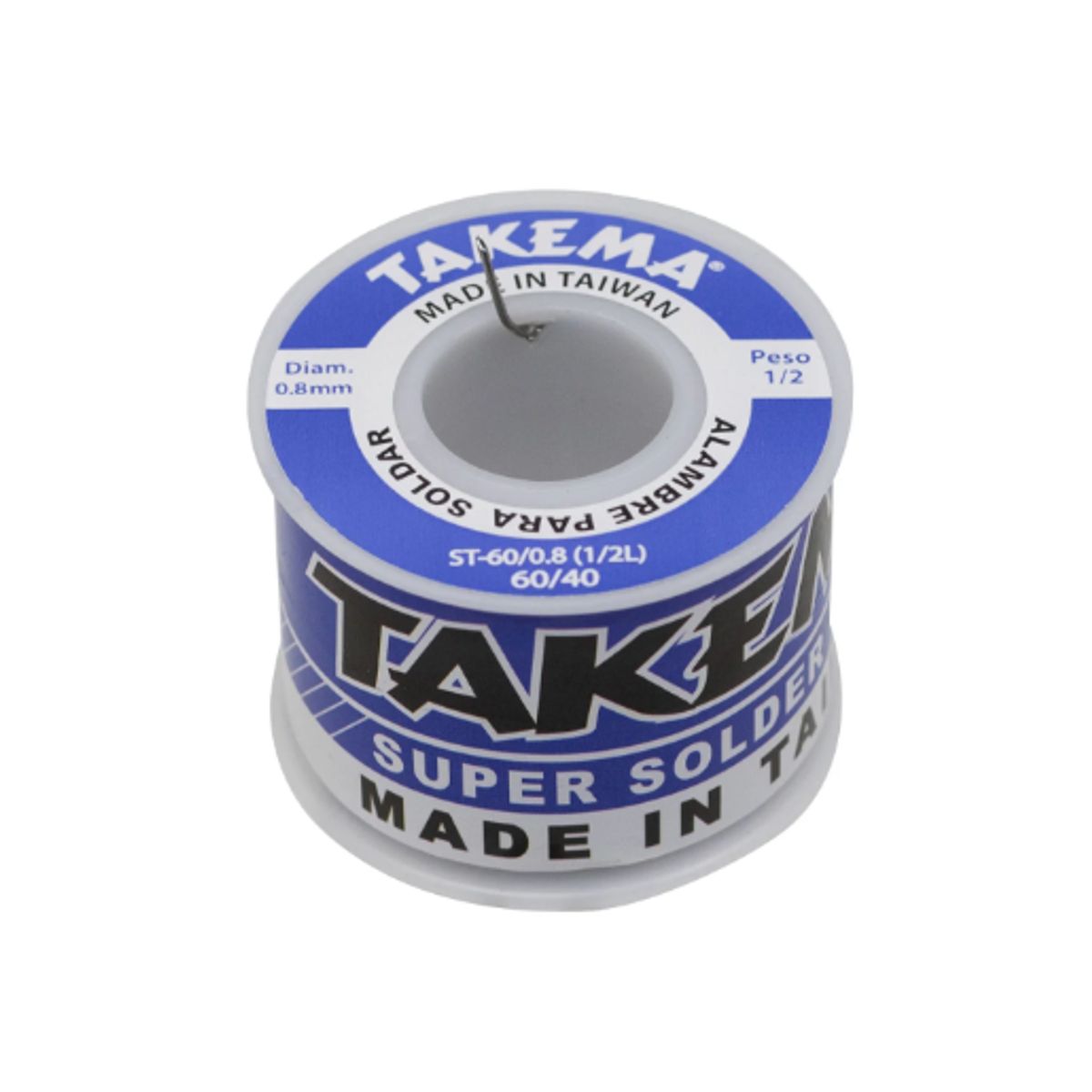 TAKEMA - Rollo de Estaño 6040 08mm 12 Libra ST-600812L TAKEMA