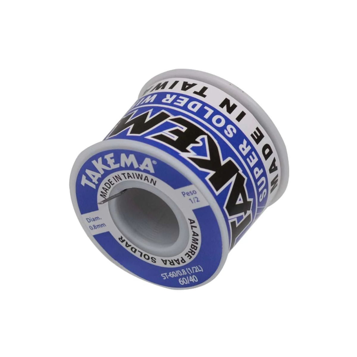 TAKEMA - Rollo de Estaño 6040 08mm 12 Libra ST-600812L TAKEMA