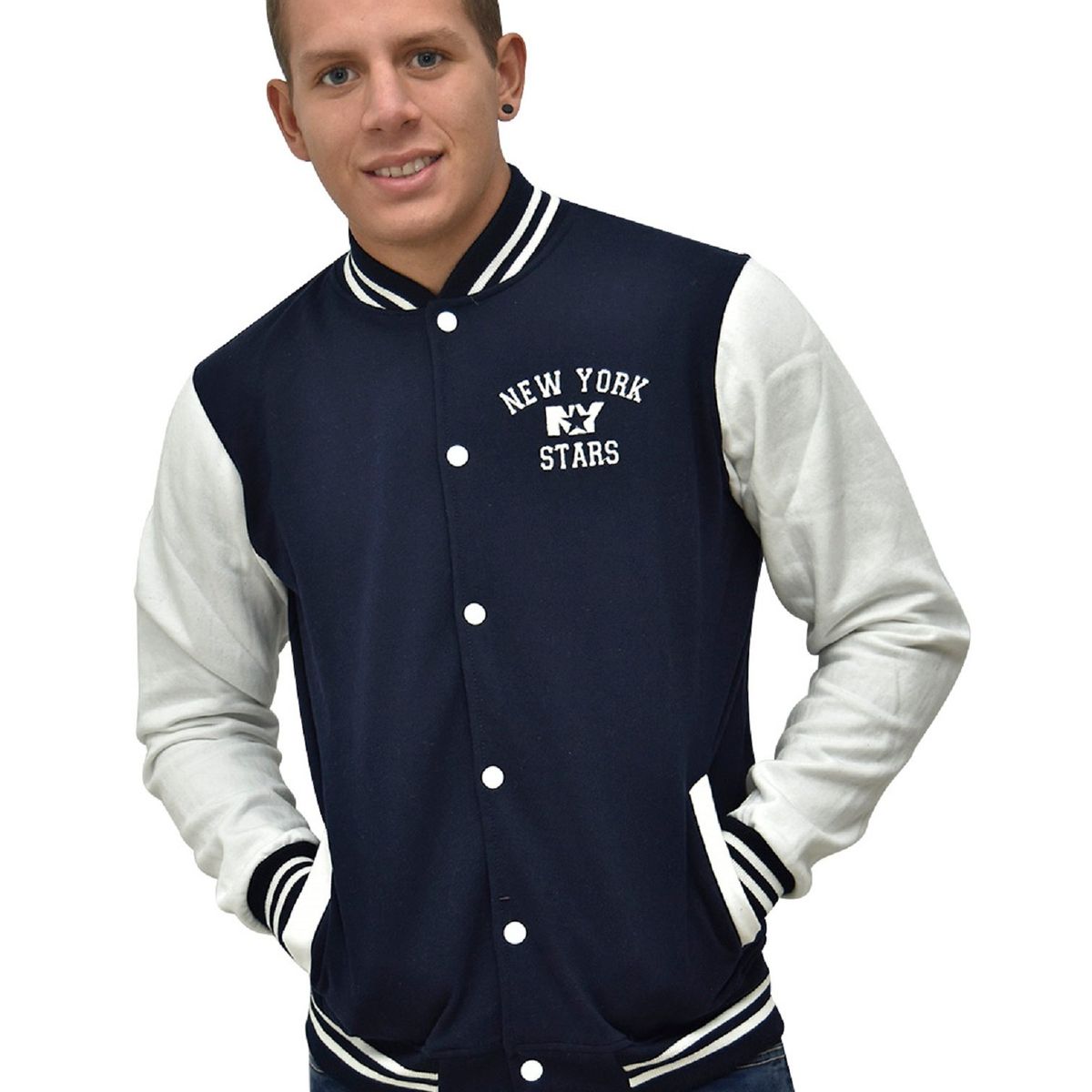 NEW YORK STARS - Casaca Baseball-New york Stars - Azul Marino