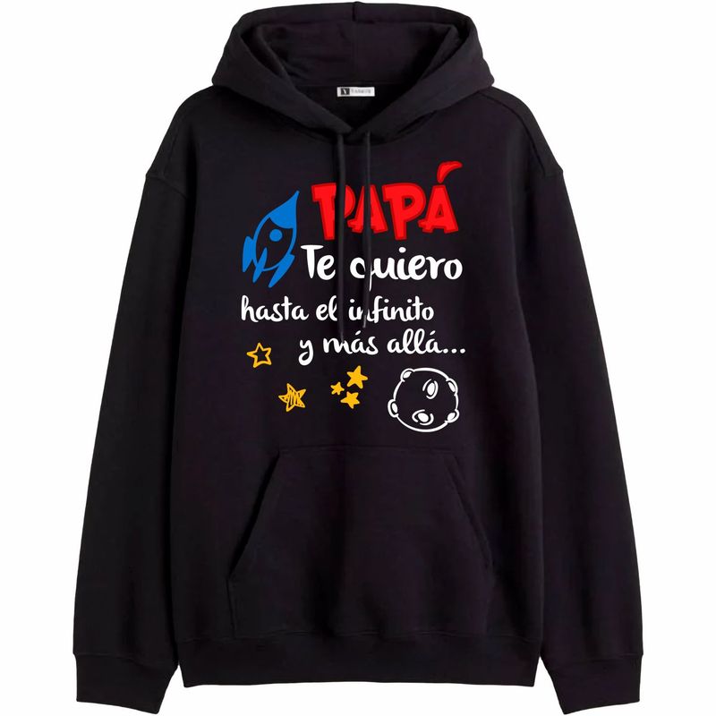 GENERICO - Polera Con Capucha Modelo Papa Te Quiero