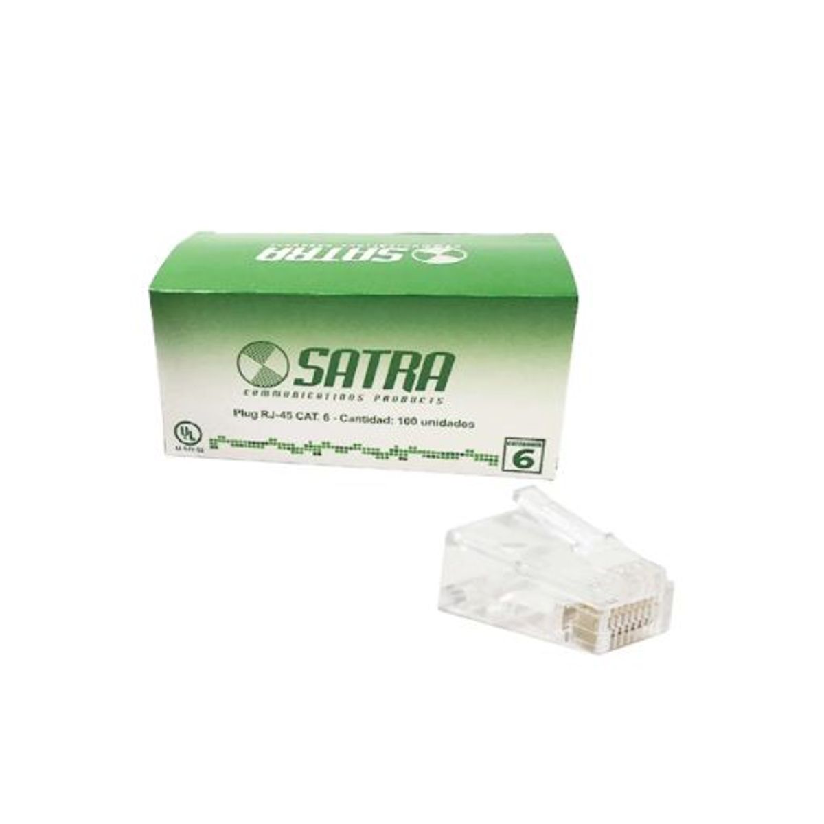 SATRA - Conector Plug RJ45 Cat 6 SATRA X 100 Und