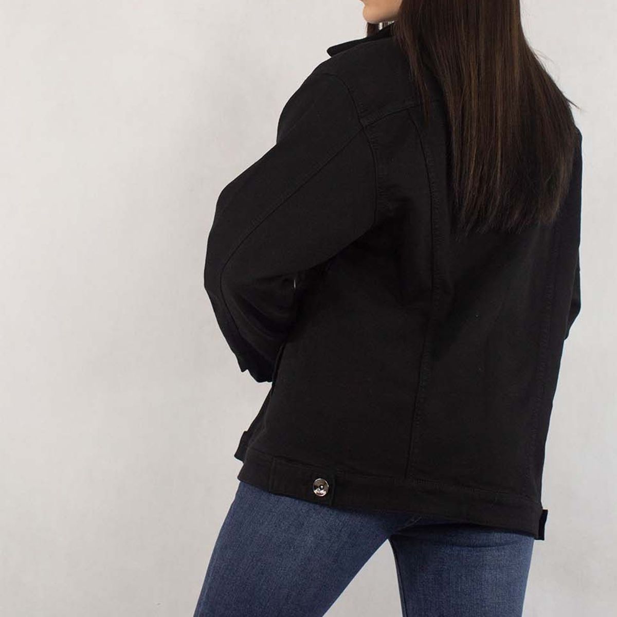 ZOHAR - CASACA MANGA LARGA PARA MUJER- LEONOR ZOHAR - NEGRO