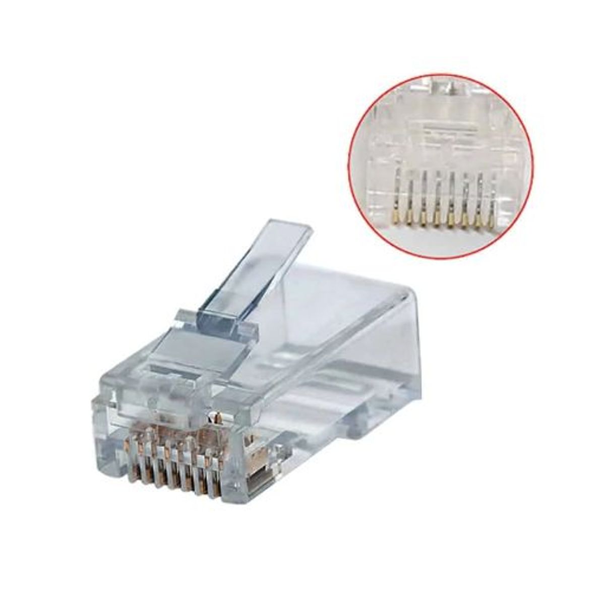 OPALUX - Conector Plug RJ45 Cat 6 KR-210D OPALUX x 100 und