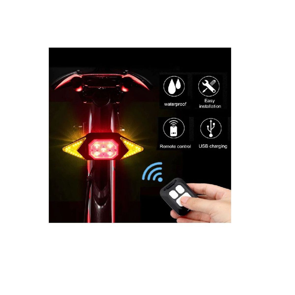 OTTOWARE - Luz Direccional con Control Inalámbrico para Bicicleta