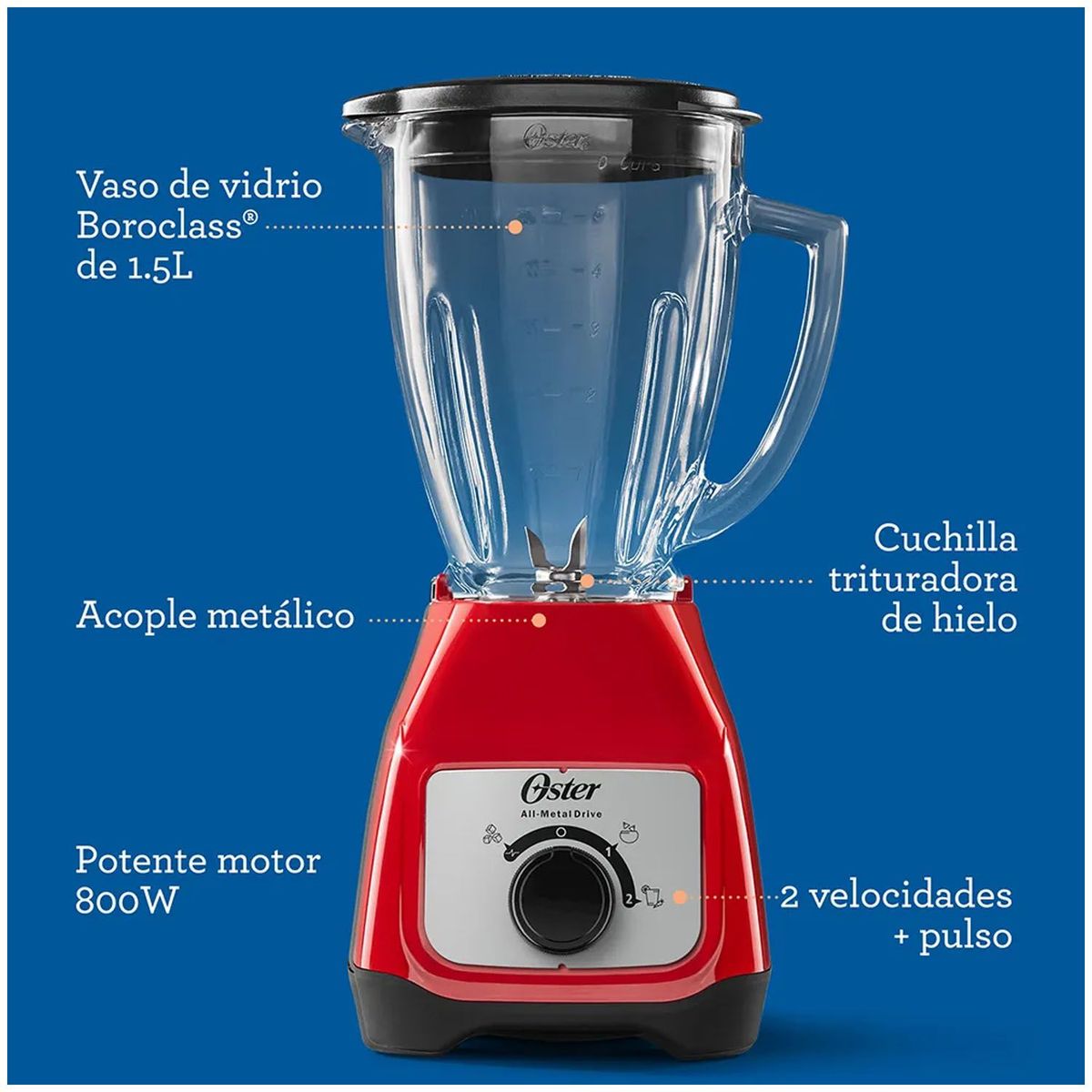 OSTER - Licuadora Oster BLSTKAGRRD y Plancha inalámbrica 2 en 1 GCSTCC5000