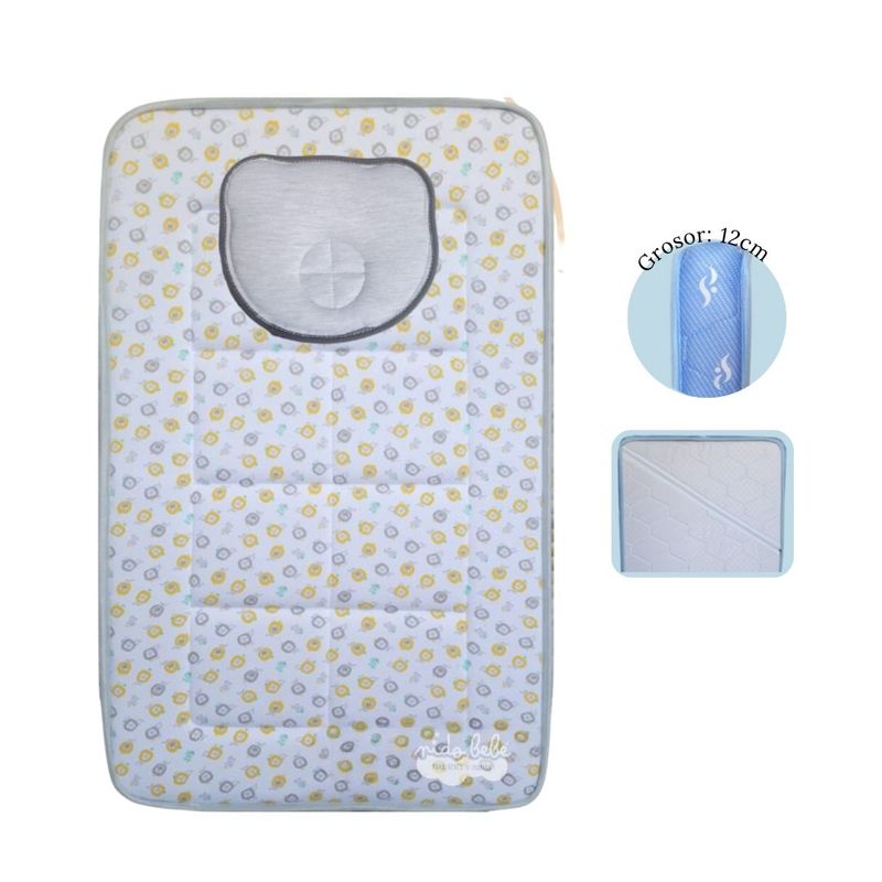 GENERICO - Colchón Cielo para Bebé bordes Plomo