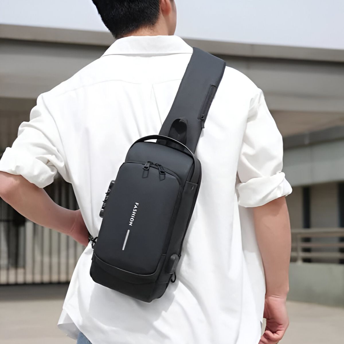 GENERICO - Mochila Morral Bandolera Juvenil -  Antirrobo con Usb Impermeable