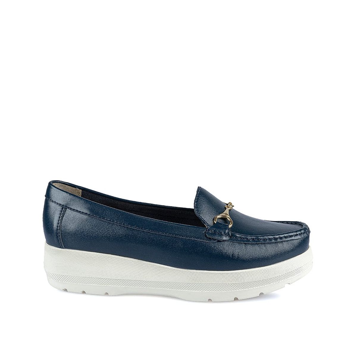 VIALE - Zapato Mocasín Casual DENI-2413 Azul Viale Cuero
