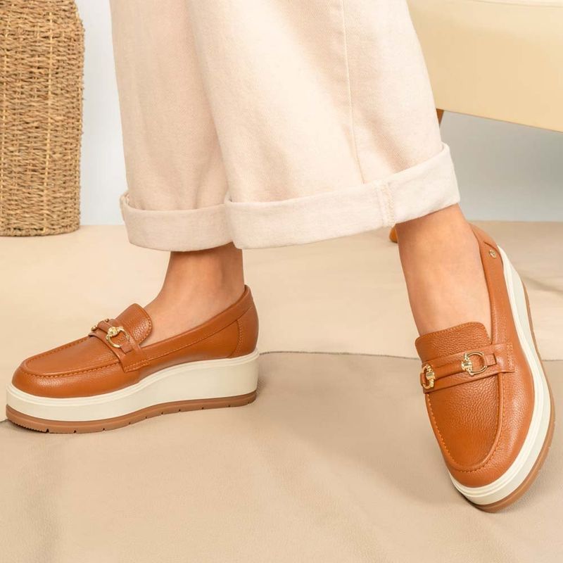 VIALE - Zapato Mocasín Casual DENI-2417 Caramelo Viale Cuero