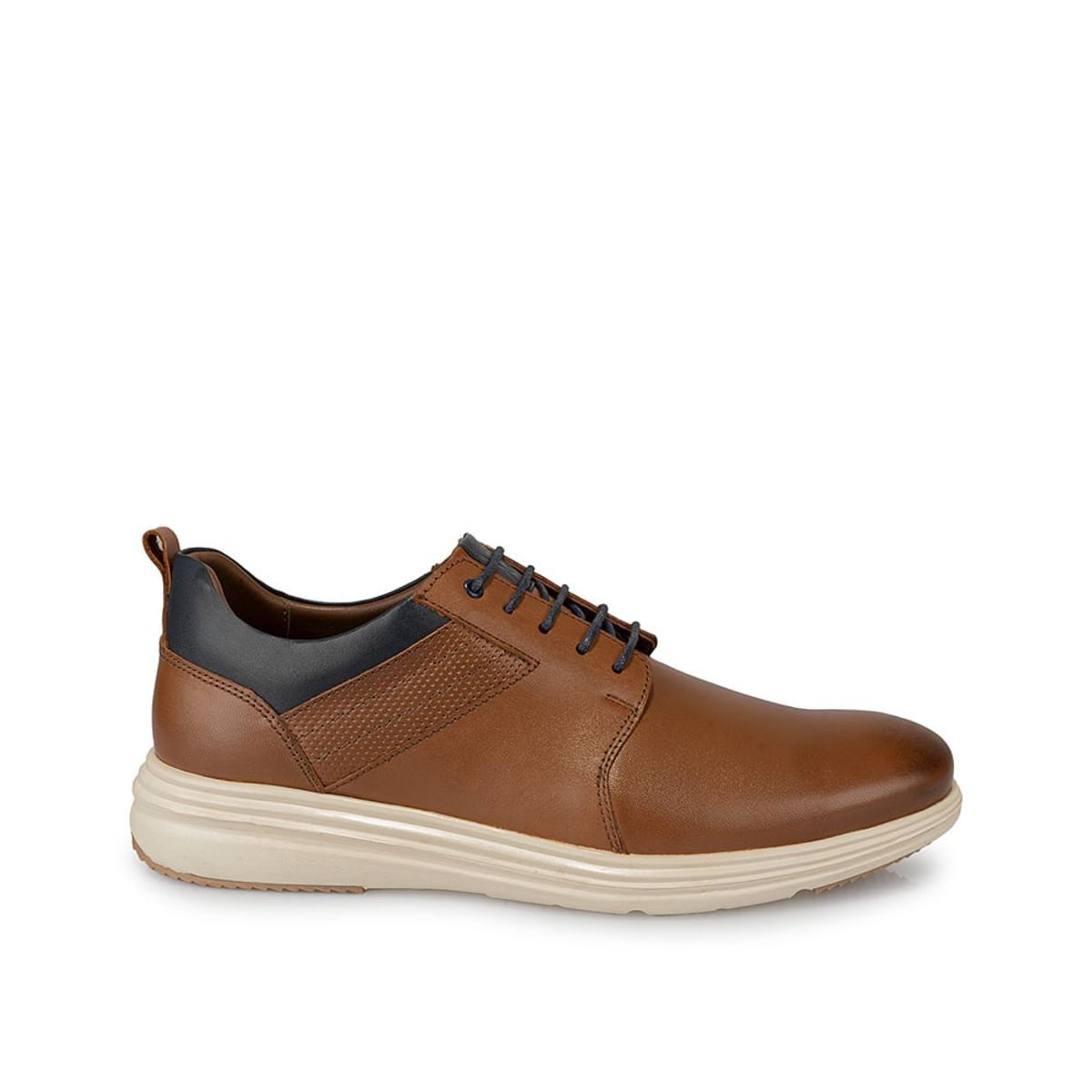 VIALE - Zapato Derby Casual ADRIANO-012 Toffe Viale Homme Cuero