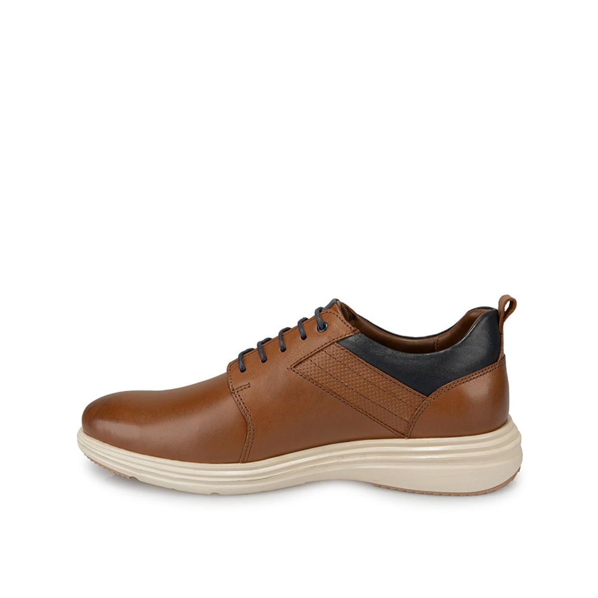 VIALE - Zapato Derby Casual ADRIANO-012 Toffe Viale Homme Cuero