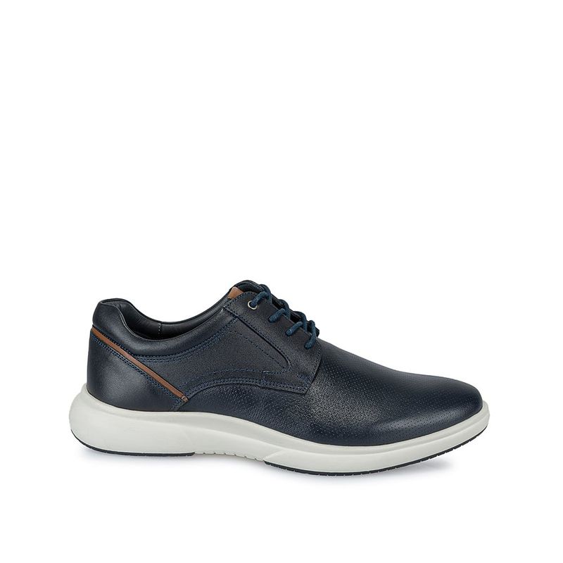 VIALE - Zapato Derby Casual JOSE-041 Azul Viale Homme Cuero