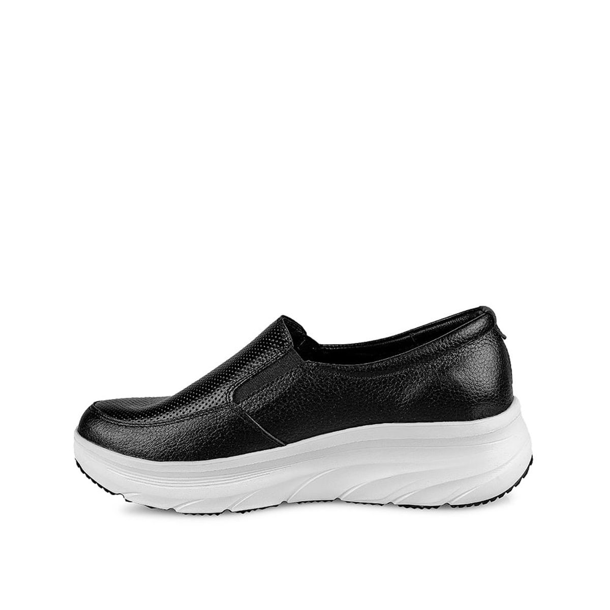 VIALE - Zapato Slip On Casual REC-2407 Negro Viale Cuero