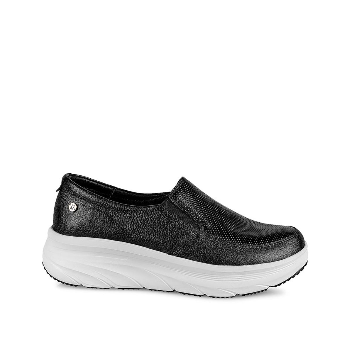 VIALE - Zapato Slip On Casual REC-2407 Negro Viale Cuero