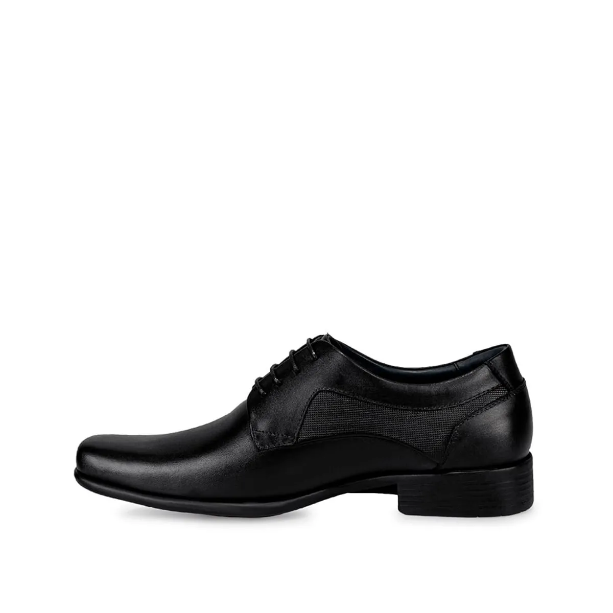 VIALE - Zapato Derby Casual ALFREDO-014 Negro Viale Homme Cuero
