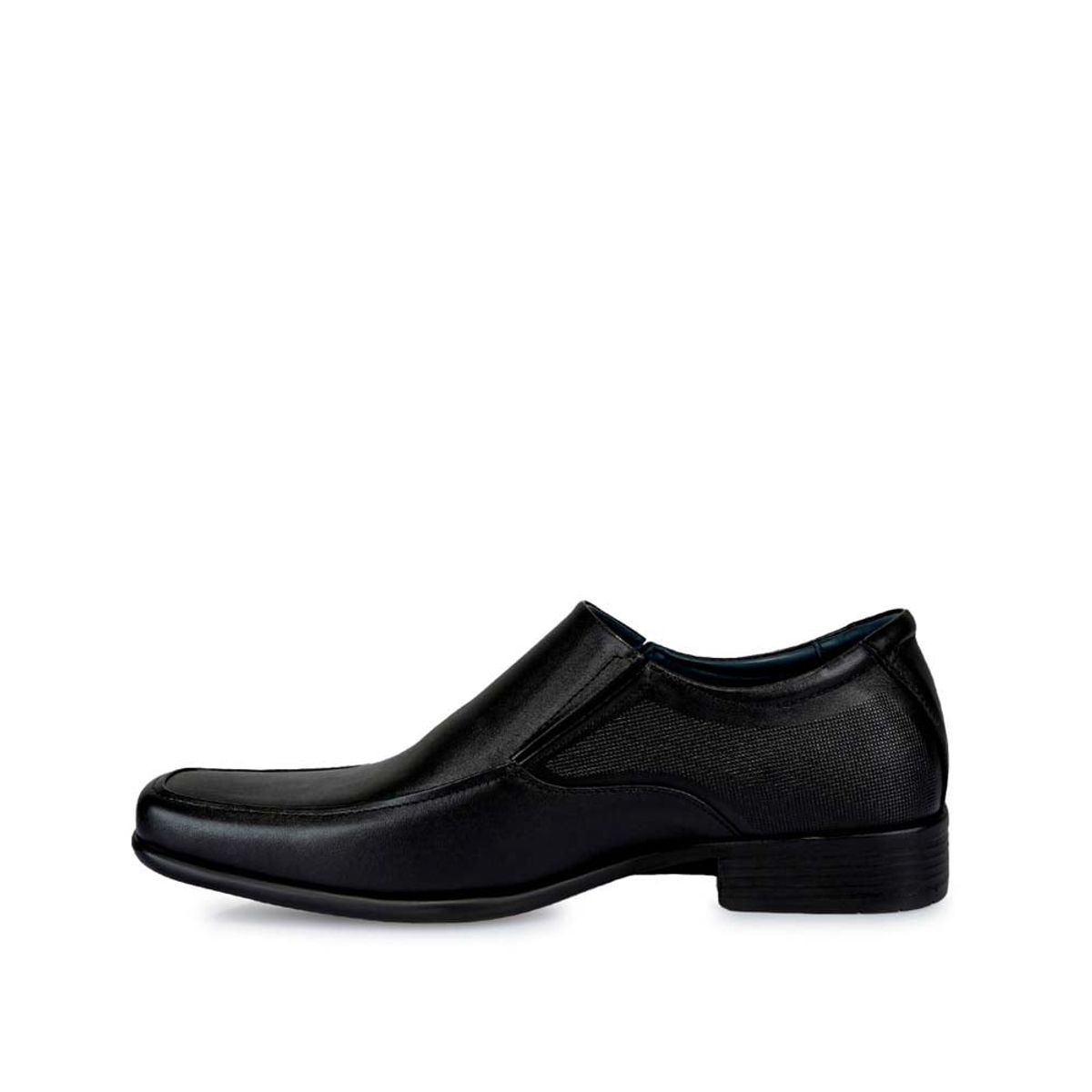 VIALE - Zapato Derby Casual ALFREDO-012 Negro Viale Homme Cuero