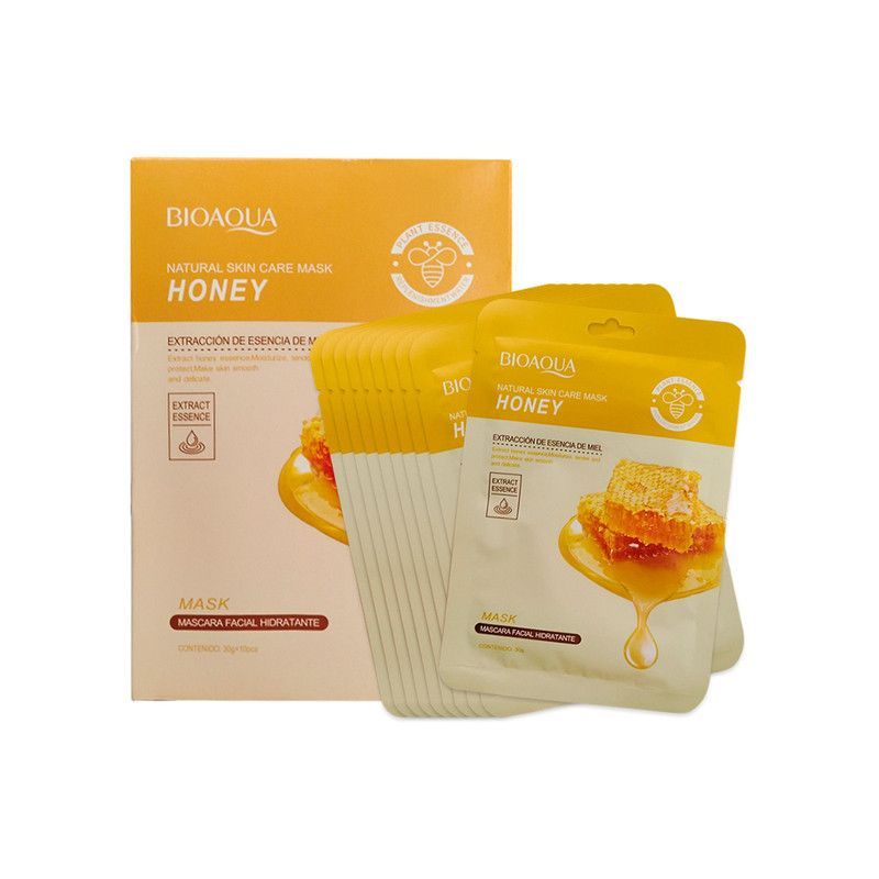 BIOAQUA - Mascarilla Natural De Miel 10Pcs Bioaqua 30Gr