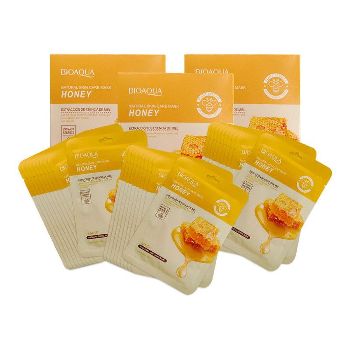 BIOAQUA - Mascarilla Natural De Miel 10Pcs Bioaqua 30Gr 3 Unidades