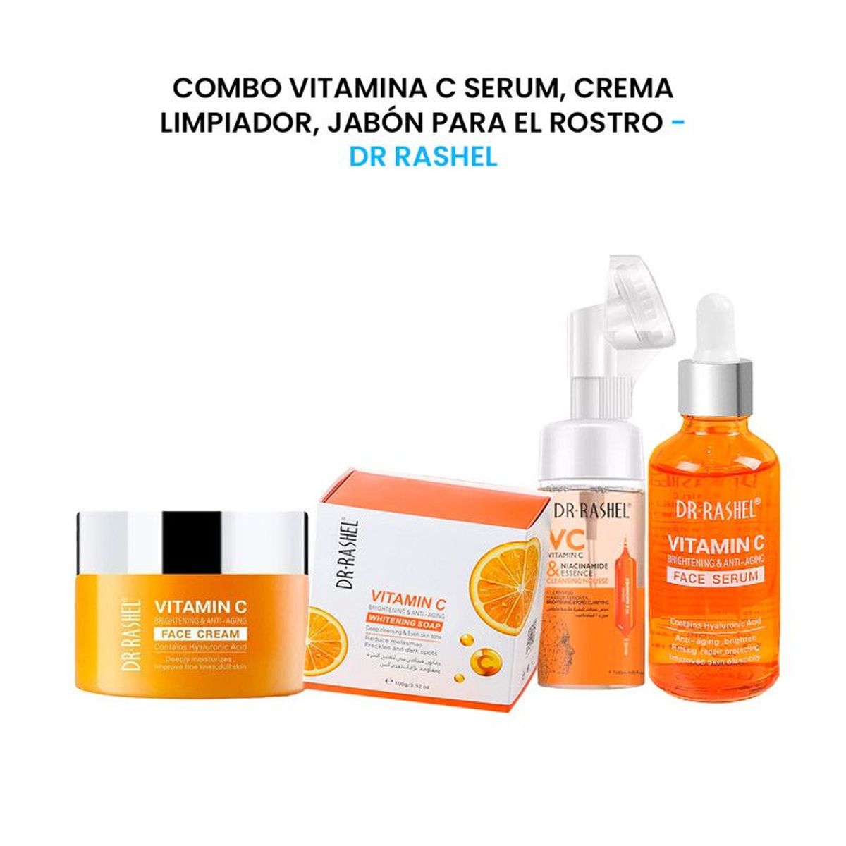 GENERICO - Vitamina C Serum Crema Limpiador Jabón Blanqueador Dr Rashel