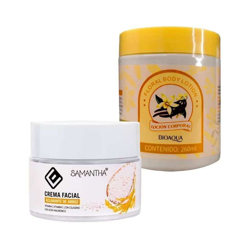 GENERICO - Crema Facial Extracto de Arroz + Locion Corporal de Vainilla