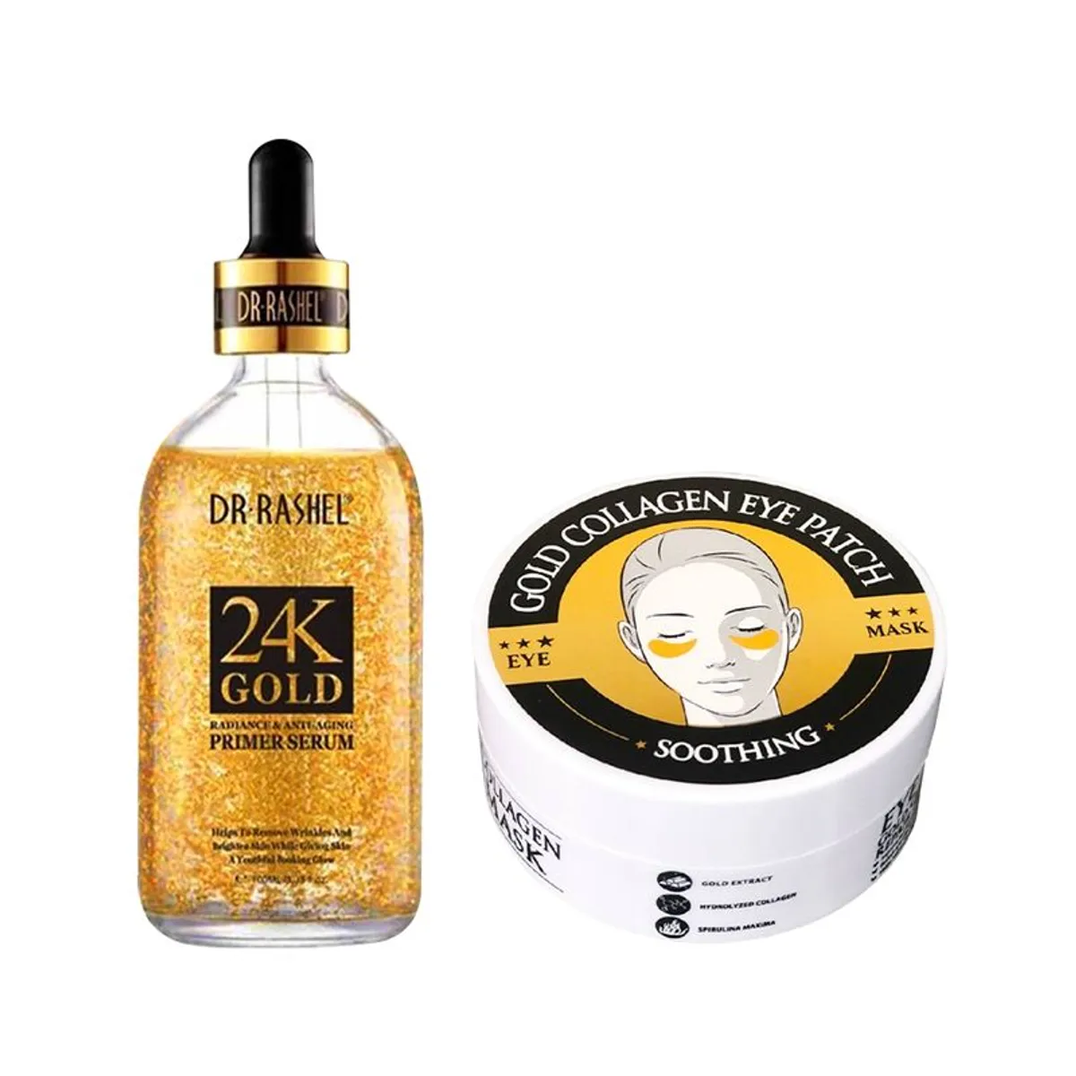 GENERICO - Suero Facial Antiarrugas 24k Oro + Parche de Ojos Colágeno