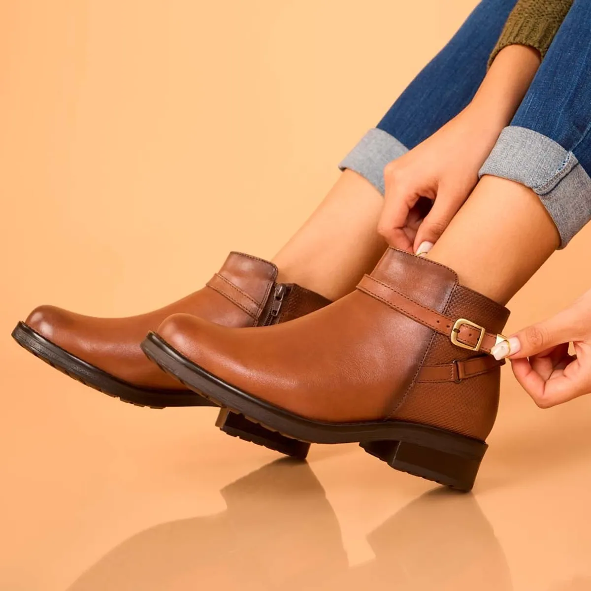 VIALE - Botin Jodhpur Casual SOFI-2444 Toffe Viale Cuero