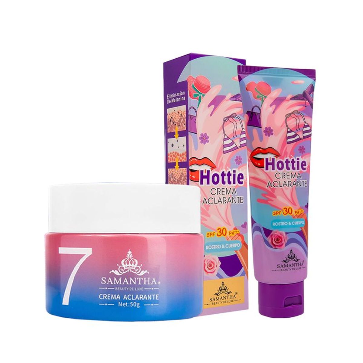 GENERICO - Crema Aclarante Facial + Crema Aclarante Hottie SPF 30 PA+++