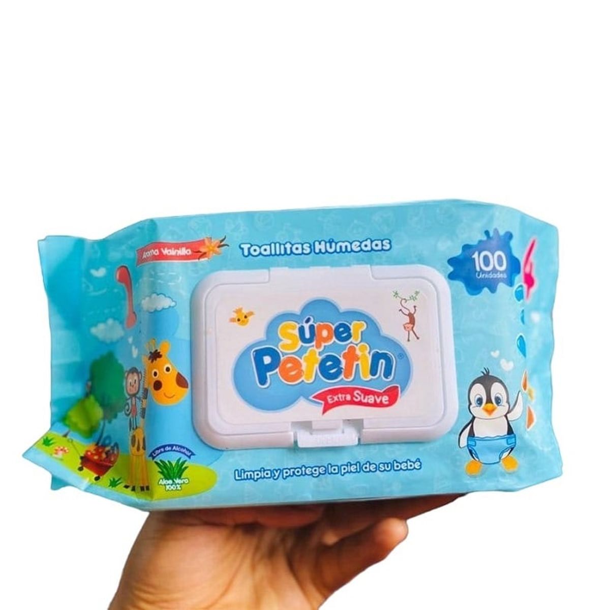 GENERICO - Set de 3 toallitas humedos paños suaves petetin 100 unid