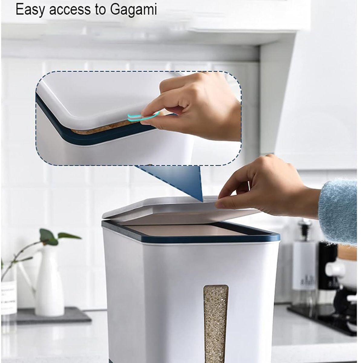 GENERICO - Dispensador de Arroz Automático para Cocina Color Gris