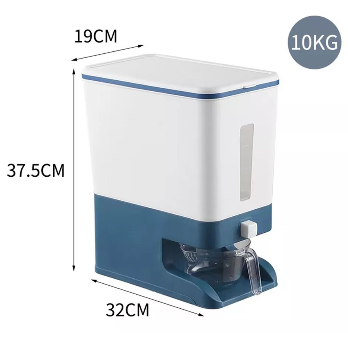 GENERICO - Dispensador de Arroz Automático para Cocina Color Azul