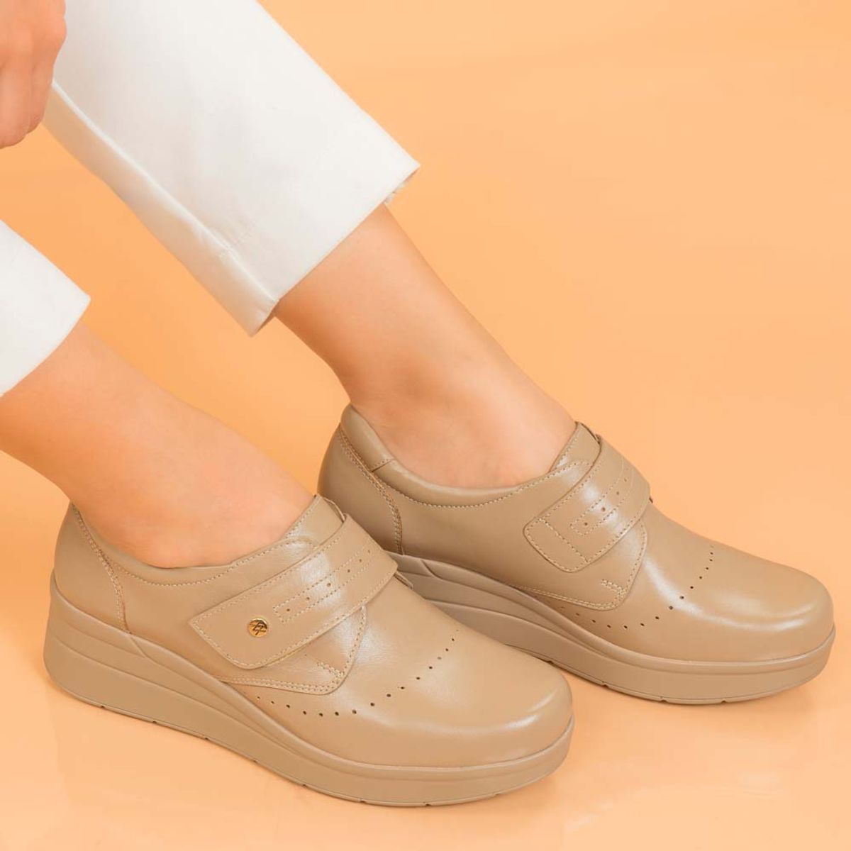 VIALE - Zapatilla Slip On Casual WIL-2435 Vison Viale Cuero