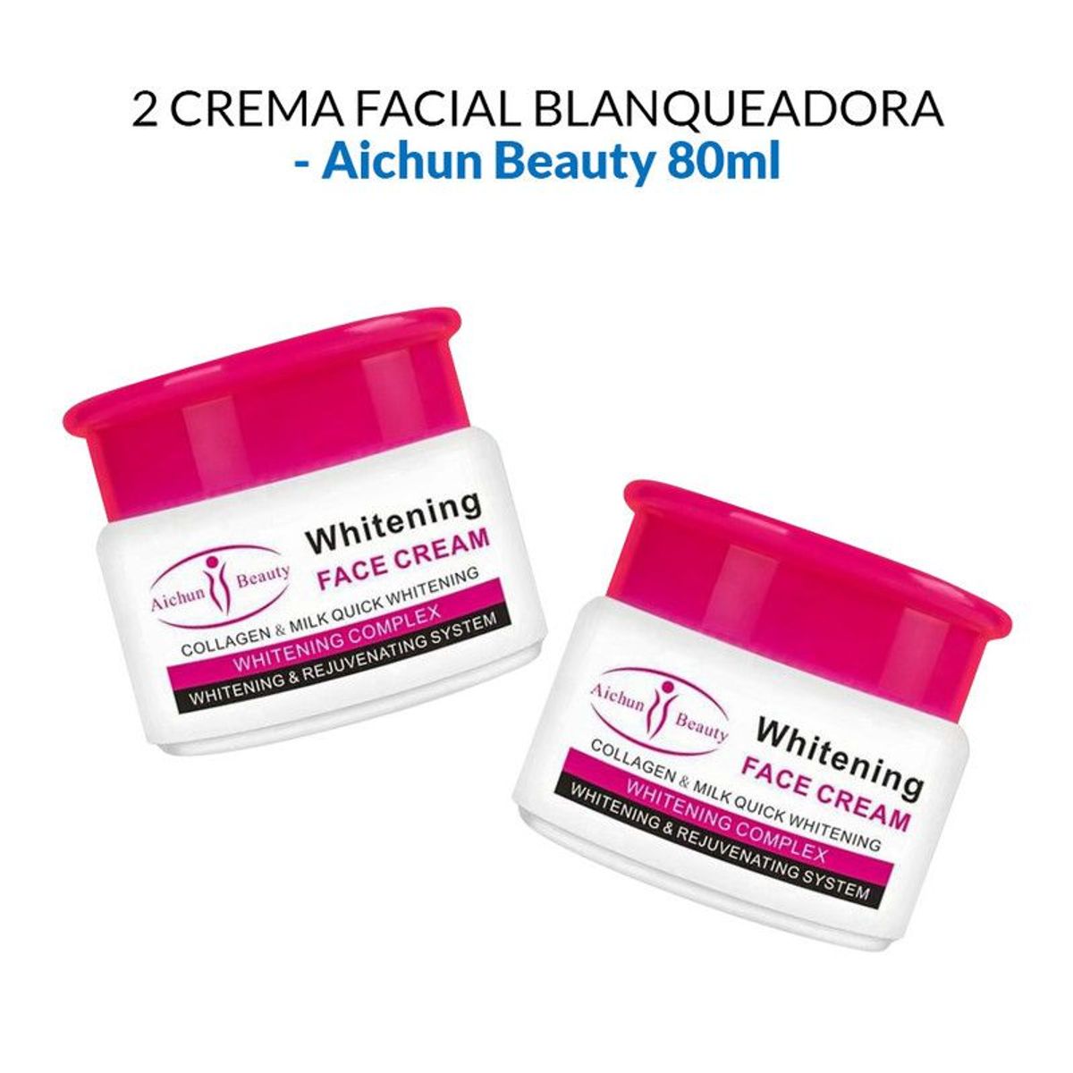 AICHUN BEAUTY - Crema Facial Blanqueadora Aichun Beauty 80ml 2 Unidades
