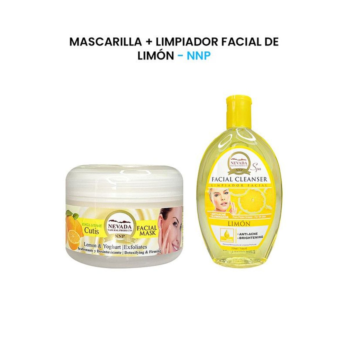 NEVADA NATURAL PRODUCTS - Crema Facial 100Gr + Limpiador De Limón 250ml Nevada