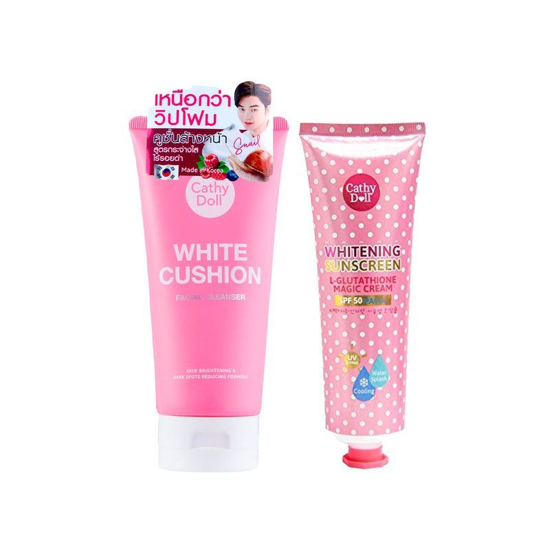 CATHY DOLL - Limpiador Facial White Cushion + Bloqueador Solar Cathy Doll