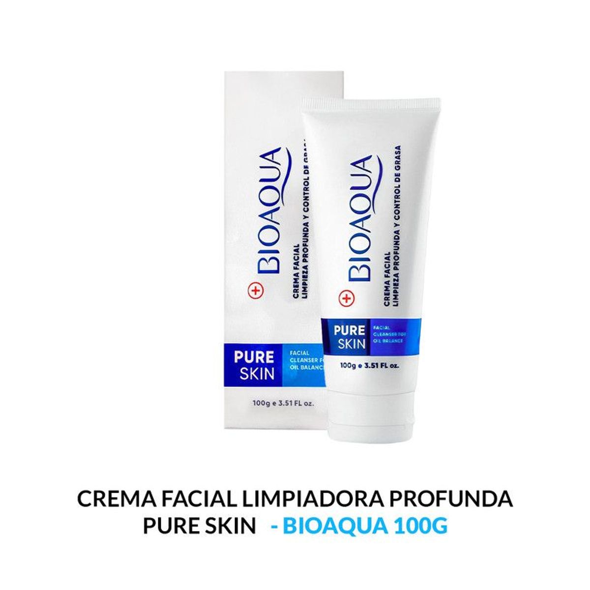BIOAQUA - Crema Facial Limpiadora Profunda Pure Skin Bioaqua 100Gr