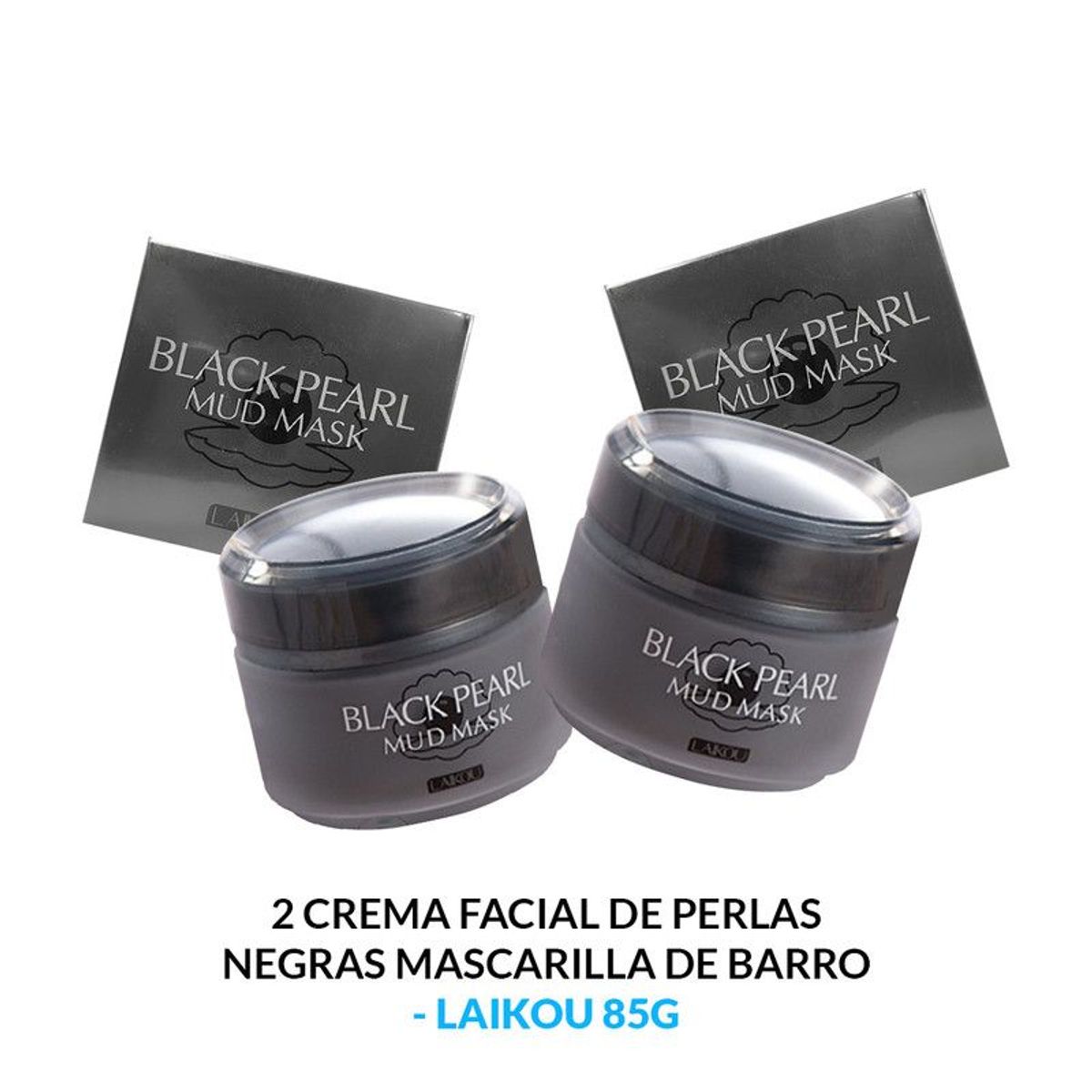BIOAQUA - Crema Facial De Perlas Negras Mascarilla De Barro Laikou 85Gr 2 Uni