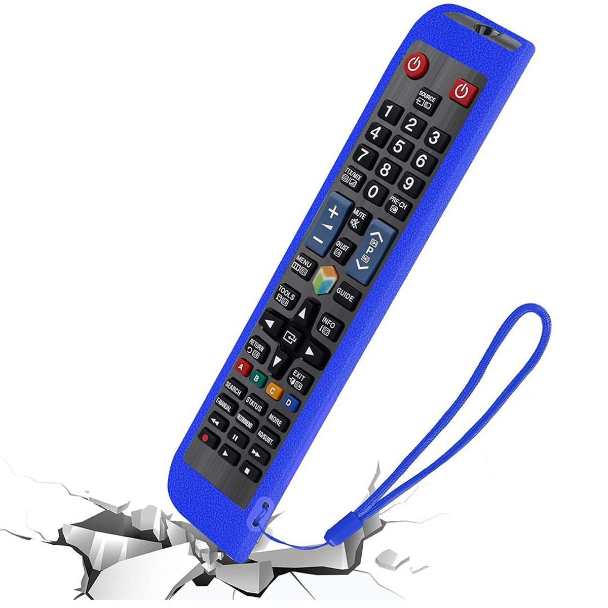 CASE - Funda Protectora De Silicona  Para Control Samsung Smart Tv Grande Bn59-Azul