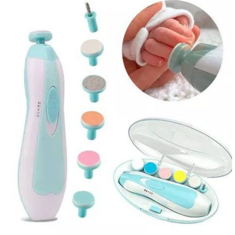 GENERICO - Corta Úñas Pulidor Manos Pies 6 Limas Electrico  Verde