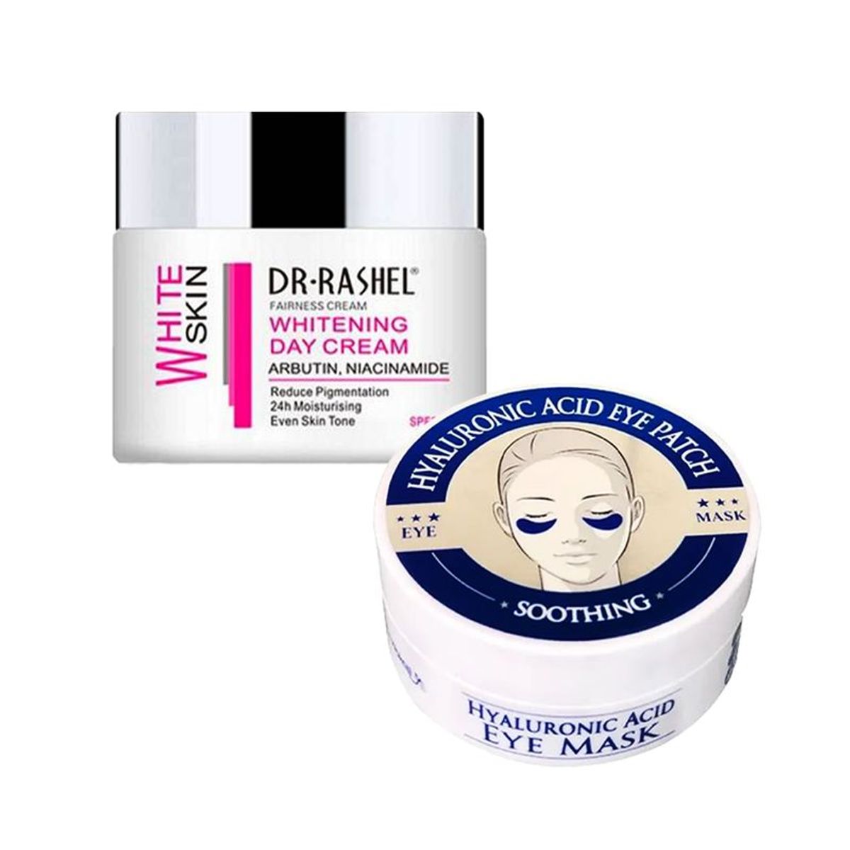 GENERICO - Crema Facial Blanqueadora de Dia + Parches para Ojeras con AH