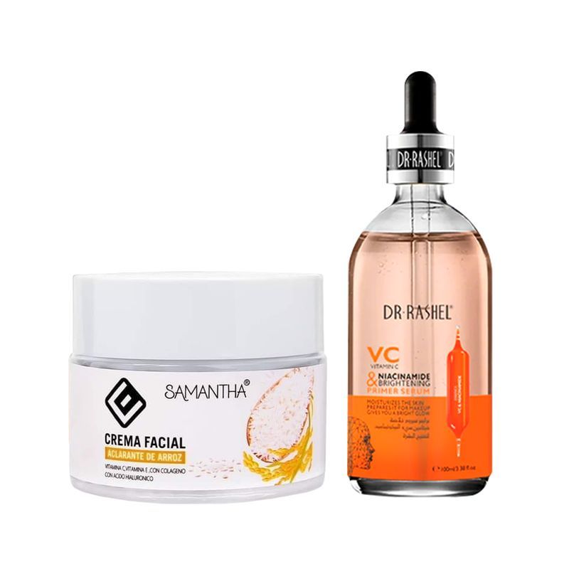 GENERICO - Crema Facial Extracto de Arroz +Serum Vitamina C Niacinamida