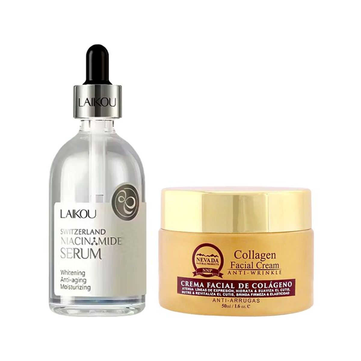 GENERICO - Serum Facial Niacinamida + Crema Colageno-Antiarrugas