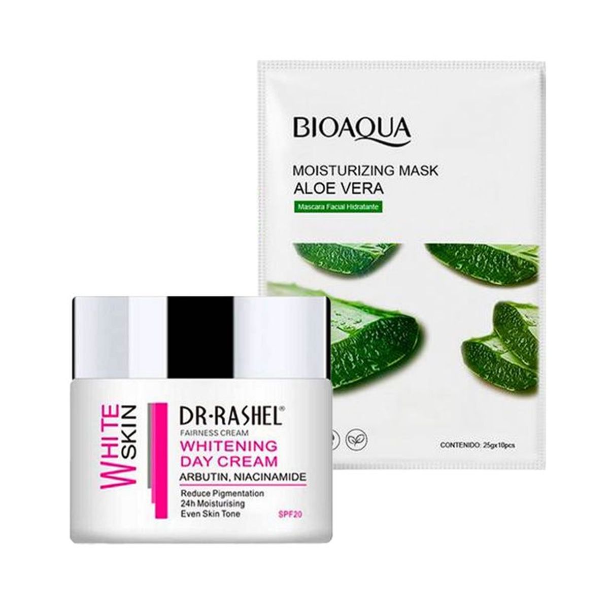 GENERICO - Crema Facial Blanqueadora de Dia + Mascarilla Facial Aloe Vera