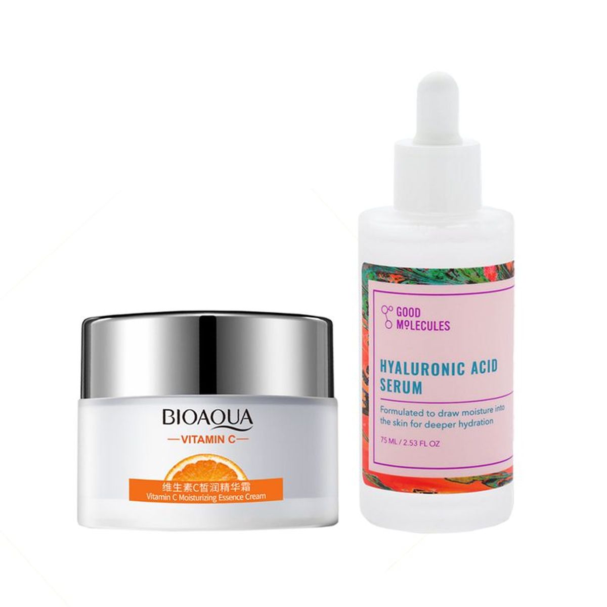 BIOAQUA - Crema Facial Hidratante Vitamina C + Serum Hyaluronic
