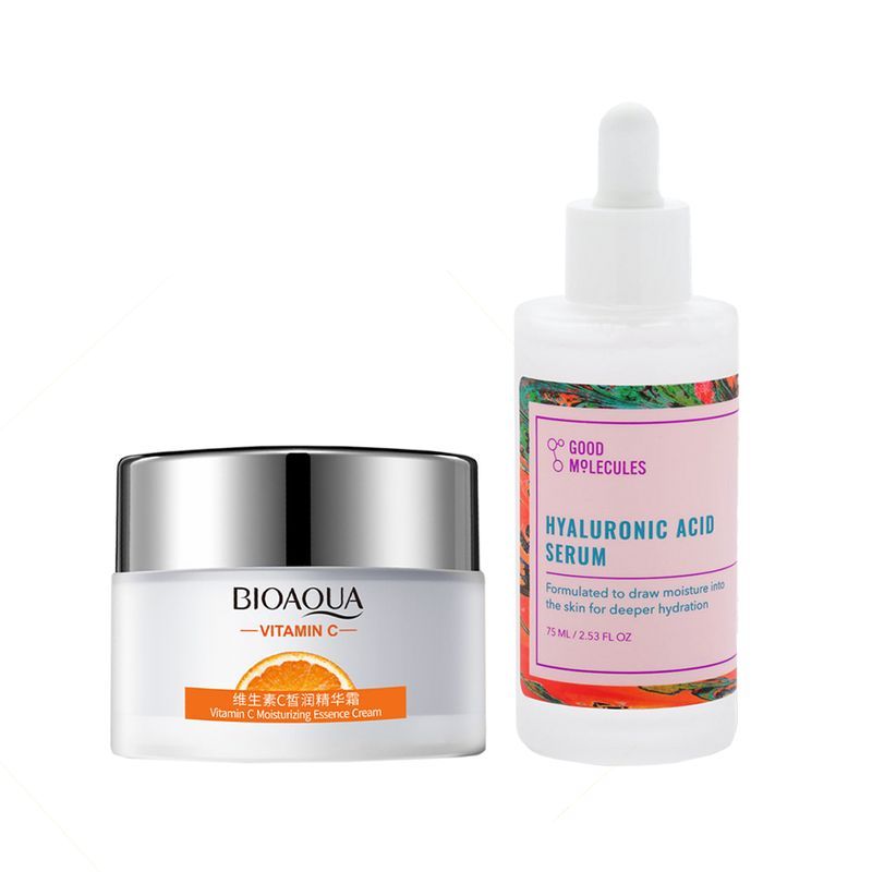 BIOAQUA - Crema Facial Hidratante Vitamina C + Serum Hyaluronic