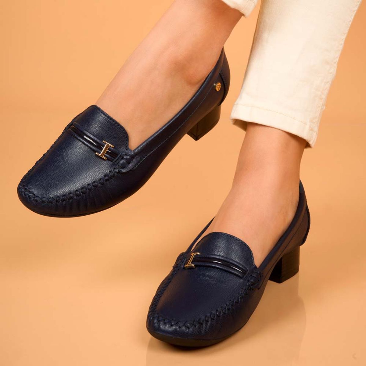 VIALE - Zapato Mocasín Casual DENI-2415 Azul Viale Cuero