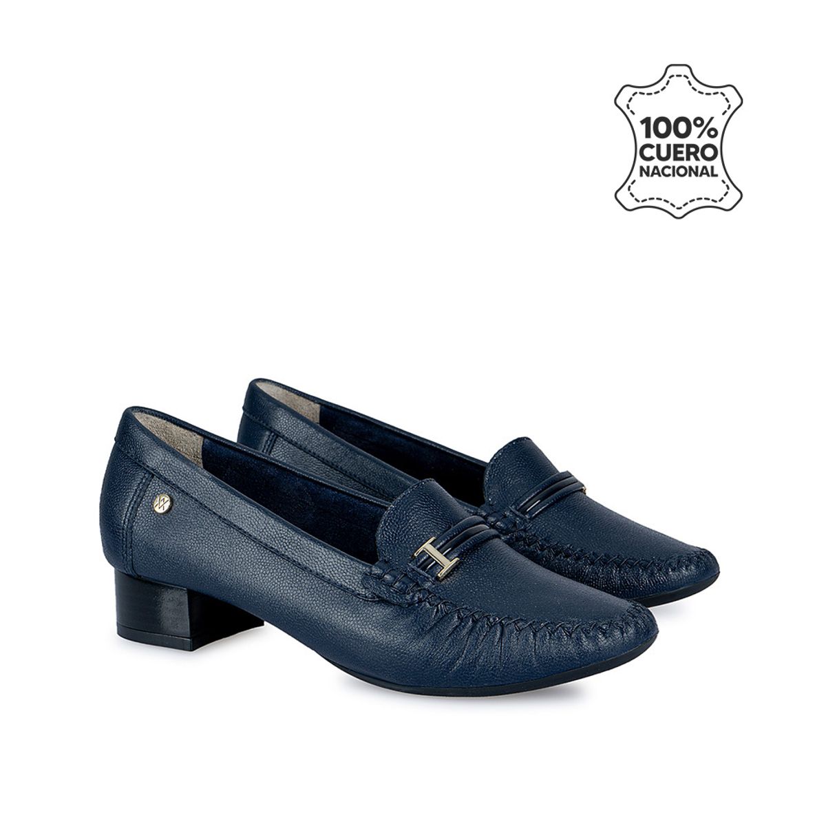 VIALE - Zapato Mocasín Casual DENI-2415 Azul Viale Cuero