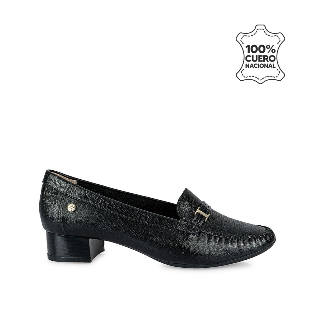 VIALE - Zapato Mocasín Casual DENI-2415 Negro Viale Cuero