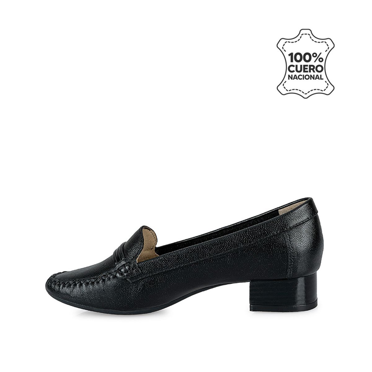 VIALE - Zapato Mocasín Casual DENI-2415 Negro Viale Cuero