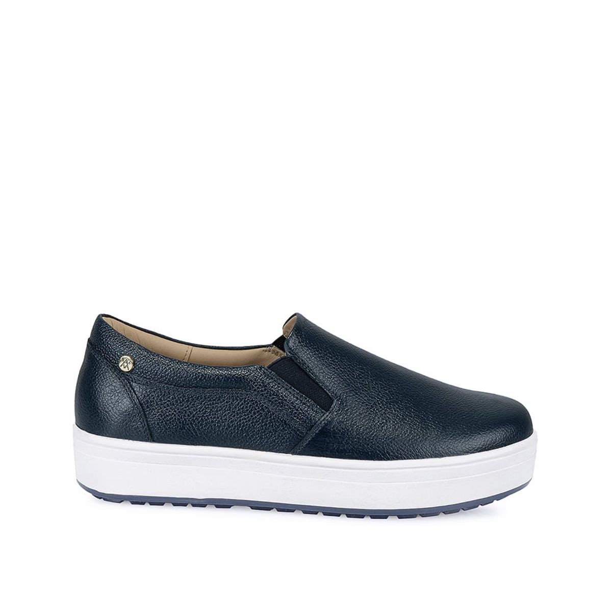 VIALE - Zapatilla Slip On Casual WIL-2434 Azul Viale Cuero